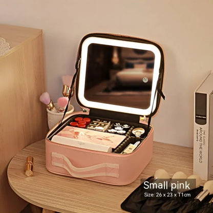 Pearlslashes™ Lit-Mirror Vanity Case