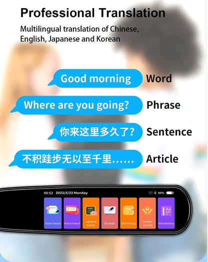 112 Language Translation Scanning Reading Pen