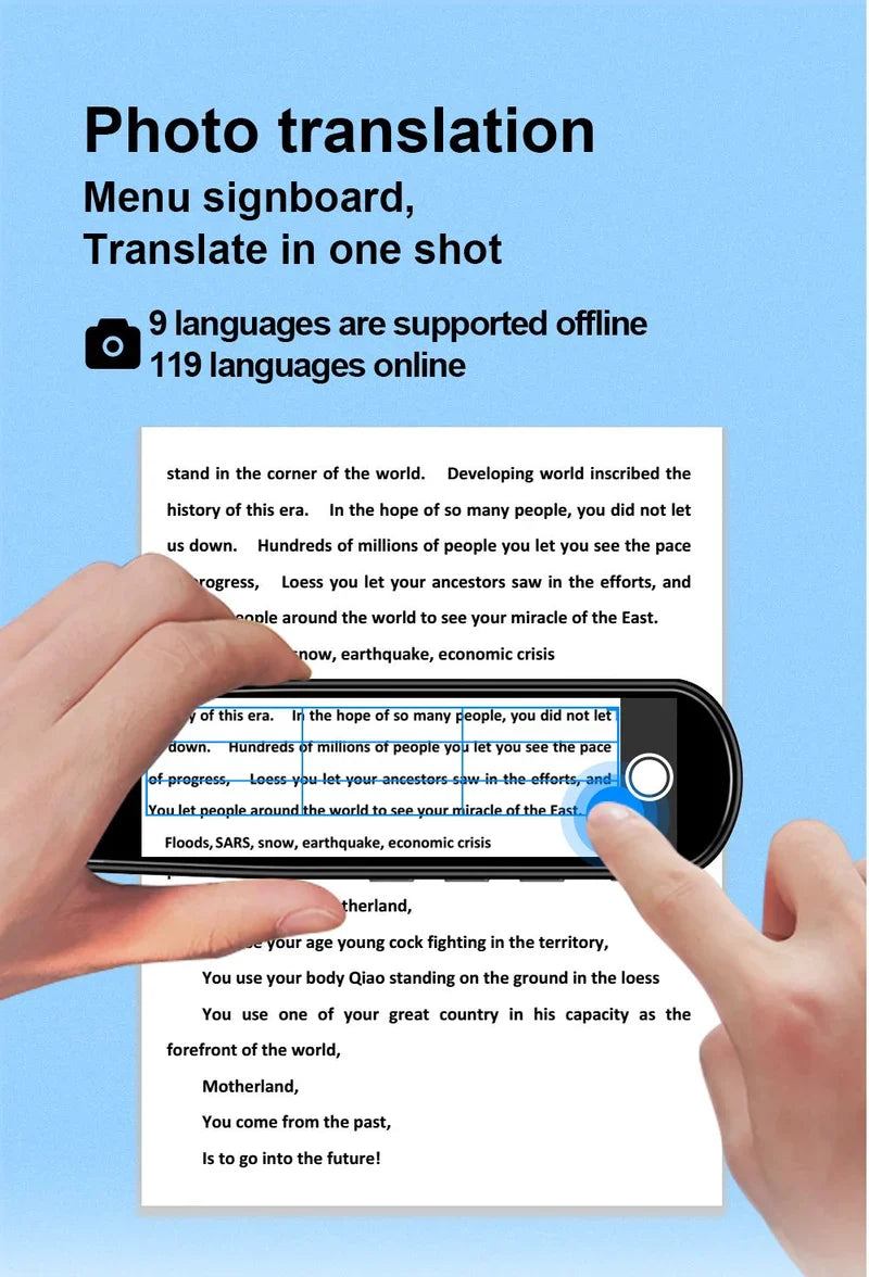 112 Language Translation Scanning Reading Pen